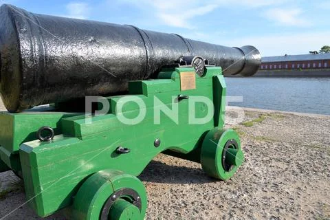 Old cannon close up. Stock Photos