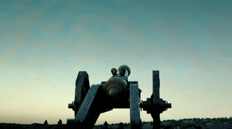 Old Cannon Fires Stock Footage 60097619