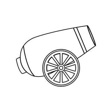 Old cannon icon design Stock Illustration