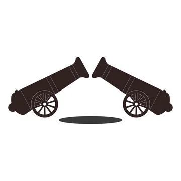 Old cannon icon design Stock Illustration