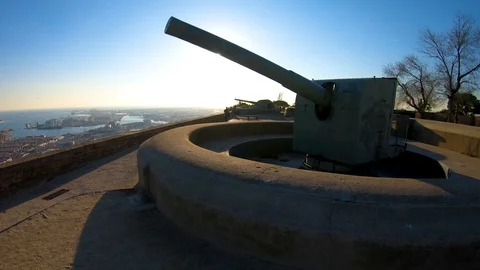 Old Canon at Sunset Stock Footage 127652991