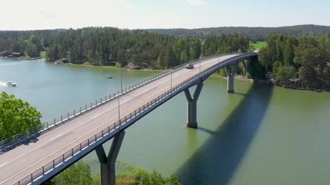 Old car on a bridge Stock Footage 251847946
