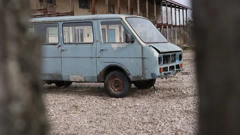 Old car close-up Stock Footage 160109189