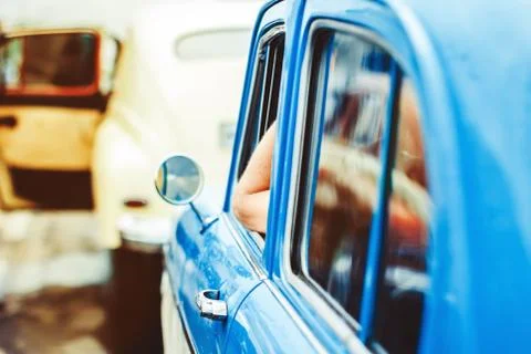 Old car doors 库存照片