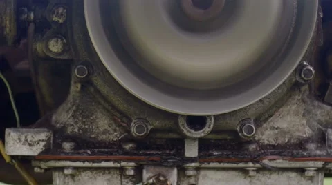 Old car engine start Stock Footage 68036360