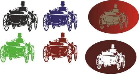 OLD CAR Stock Illustration