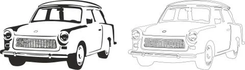 OLD CAR Stock Illustration