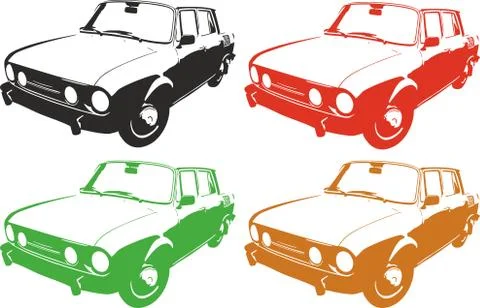 OLD CAR Stock Illustration