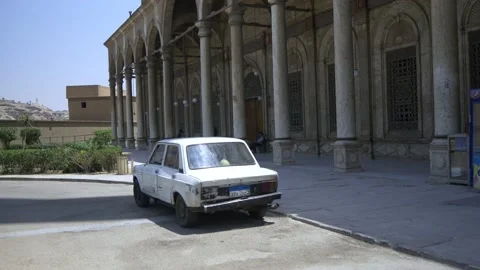 An Old Car Inside The Citadel In Cairo, Egypt Stock Footage 157955174