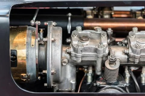 Old Car Internal Combustion Engine Stock Photos