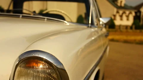 Old Car Lamp Stock Footage 91330868