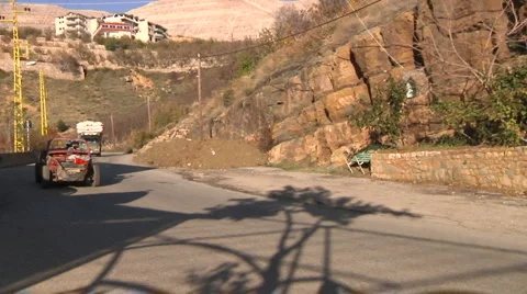 Old car in Lebanon Stock Footage 5555949