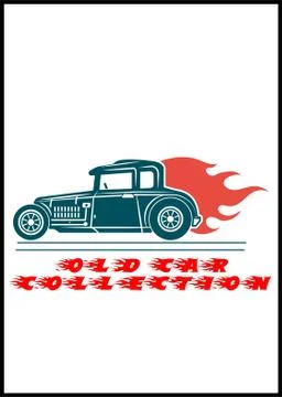 Old car model Stock Illustration