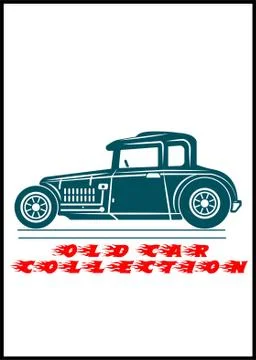 Old car model Stock Illustration