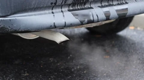 Old Car Pollution Stock Footage 46120850