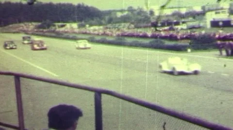 Old car race Stock Footage 2871289