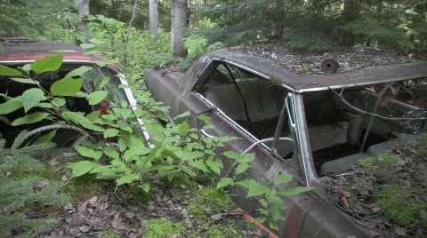 Old car rusted Stock Footage 507093