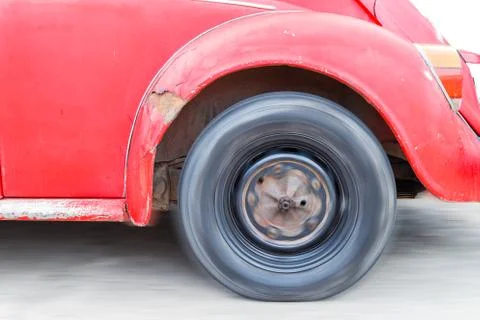 Old car speed up Stock Photos