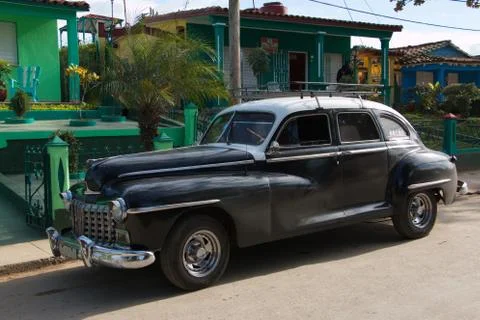 Old car in Vinales Stock Photos