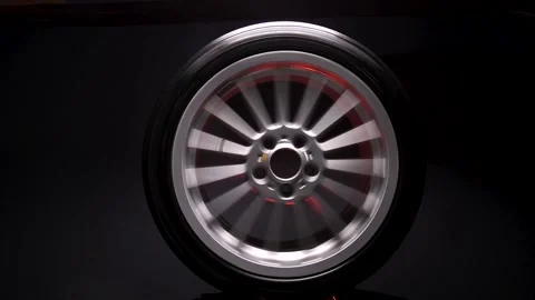 Old car wheels long exposure video spinning motion simulation Vidéo 232266686