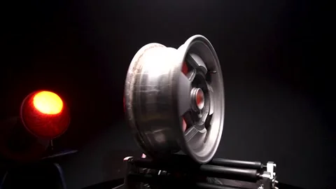 Old car wheels titanium rims retro alloy wheels 스톡 동영상 240418832