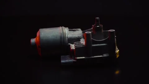 Old car wiper motor for windshield cleaning 스톡 동영상 330337781