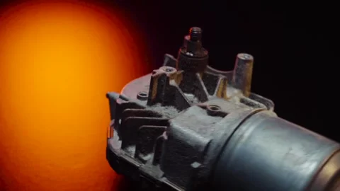 Old car wiper motor for windshield cleaning Stock-Footage 330338017