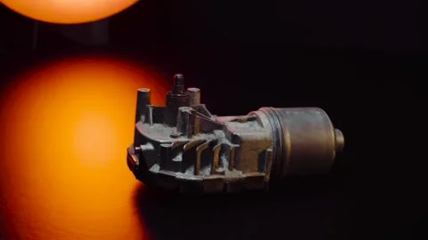 Old car wiper motor for windshield cleaning Stock-Footage 330338058