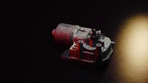 Old car wiper motor for windshield cleaning Stock Footage 330338093