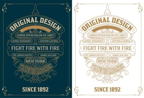 Old card design Stock Illustration