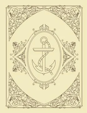 Old card. Organized by layers Stock Illustration