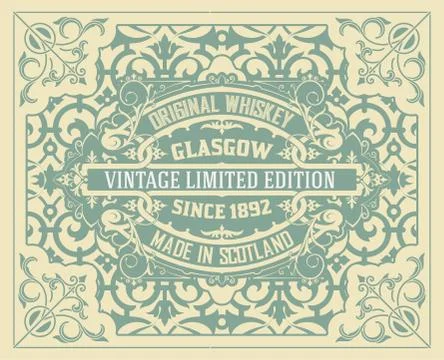 Old card for packing Stock Illustration