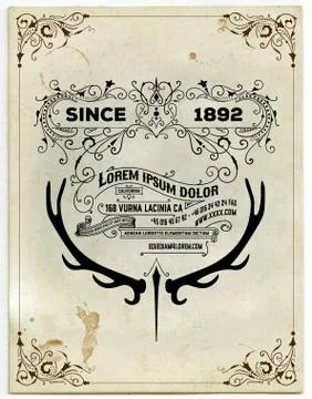 Old card. Vector Stock Illustration