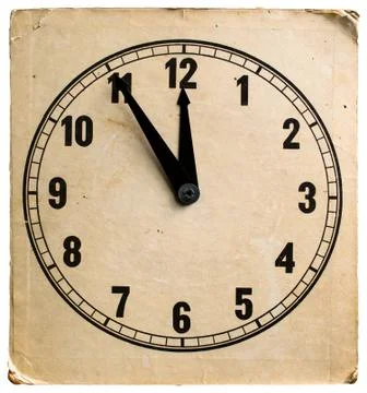 Old cardboard clock Foto stock
