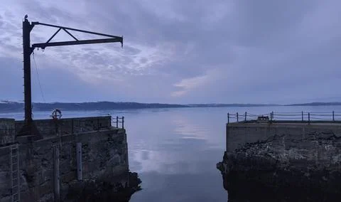 Old cargo pier Foto stock