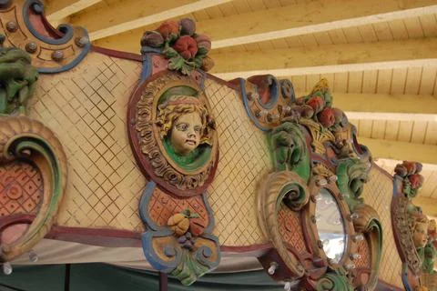 Old Carousel Detail Stock Photos