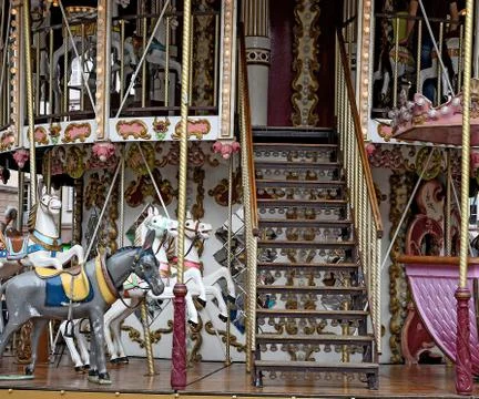 Old carousel with staircase Stock Photos