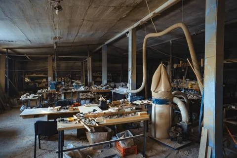 The old carpenter's workshop Stock Photos