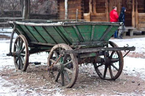 Old Cart, Old wooden cart Stock Photos