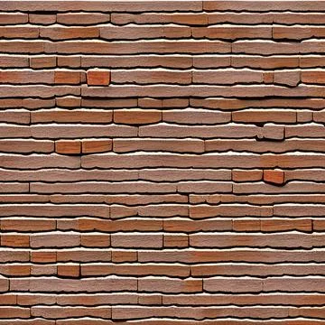The old cartoon red brick texture 3d-rendering イラスト素材