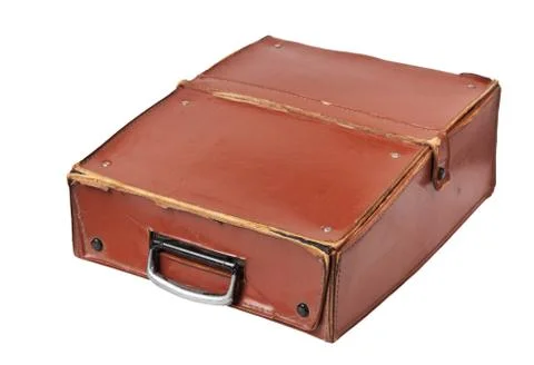 Old case for the typewriter Stock Photos