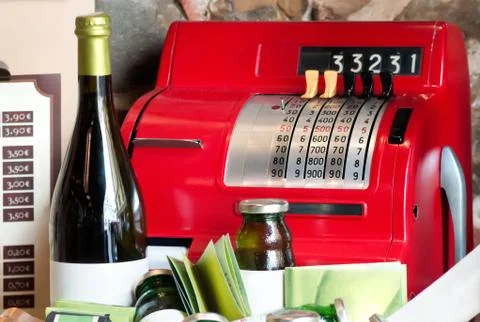Old cash register Фото