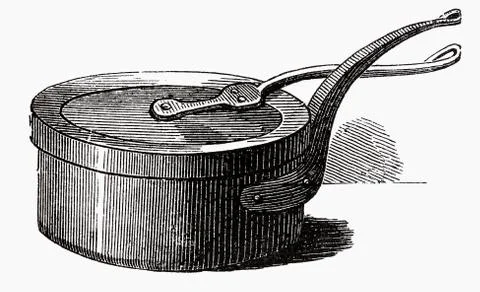 Old casserole (illustration) Illustrazione stock