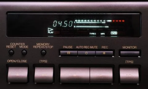 Old Cassette deck Stock Photos