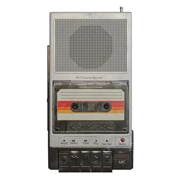 Old cassette player 01 Stock Illustration