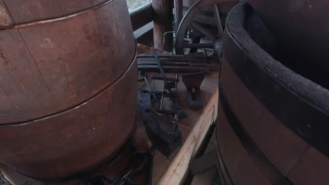 Old Cast Iron For Clothes Stock Footage 177418339