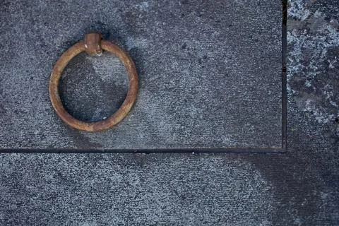 Old cast iron ring. Stock Photos