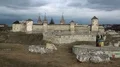 Old castle and Monument to seven cultures, Kamianets-Podilskyi city, Ukraine HD Footage