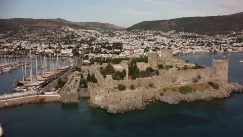 Old Castle and Tower Stock Footage 164159080