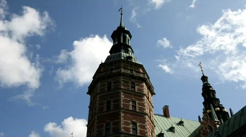 Old Castle with clouds Stock Footage 506349